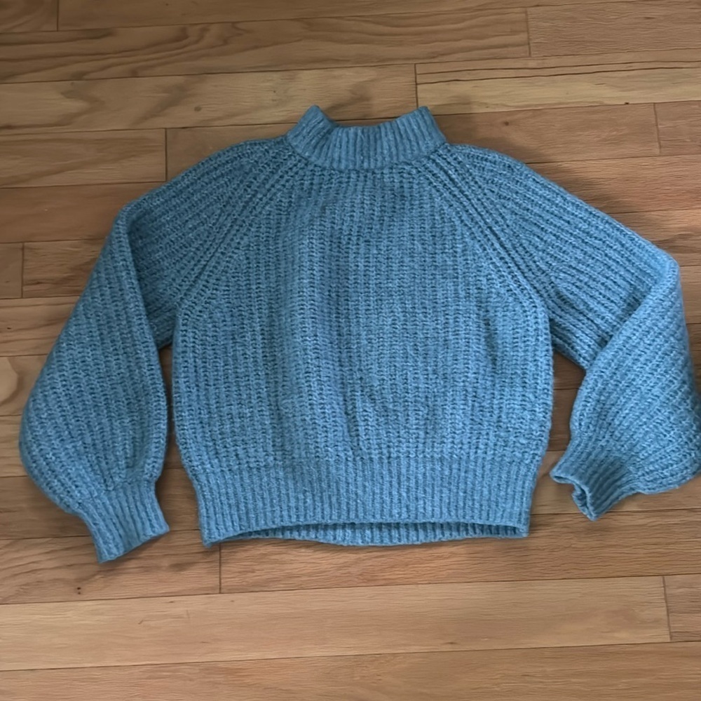 Universal Thread | Mock Turtleneck Chunky Knit Sweater | Sky Blue | size XS - Picture 4 of 7
